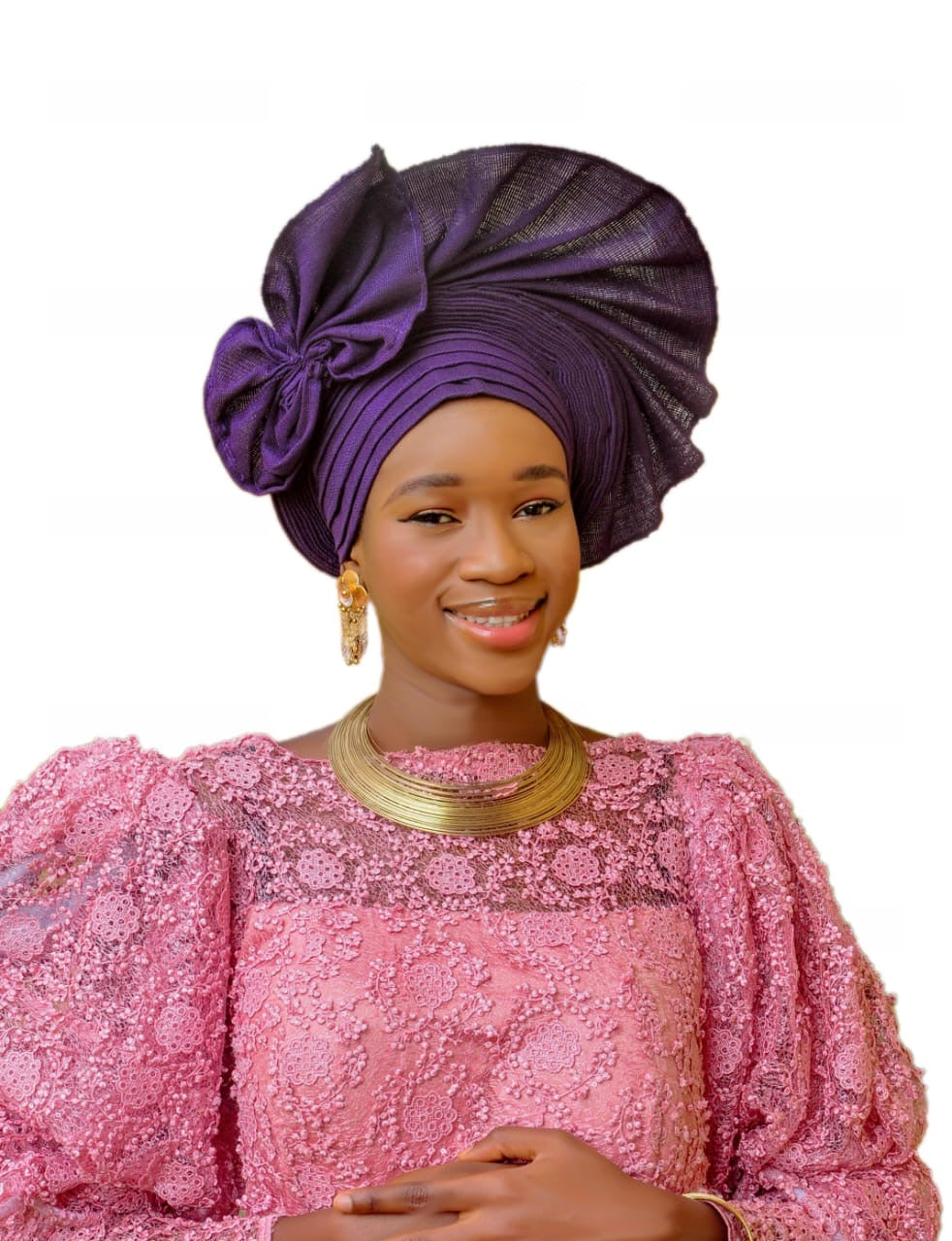 Bow Auto Gele - Pre-Tied Nigerian Headwrap for Women | Ready to Wear African Head Tie for Weddings, Parties & Cultural Events
