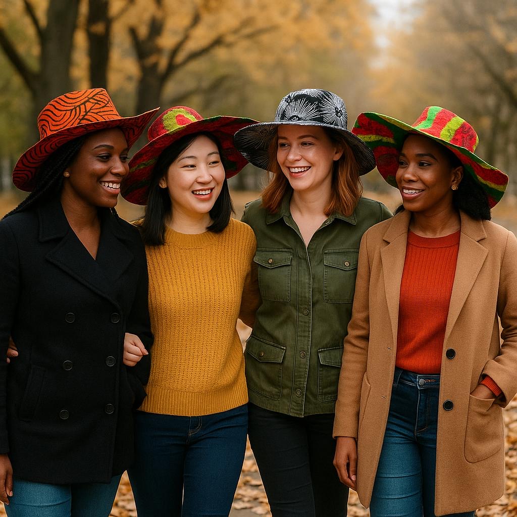Ankara Cotton Wide Brim Hat – 100% African Print Fabric – Stylish Women’s Summer, Beach & Cultural Hat