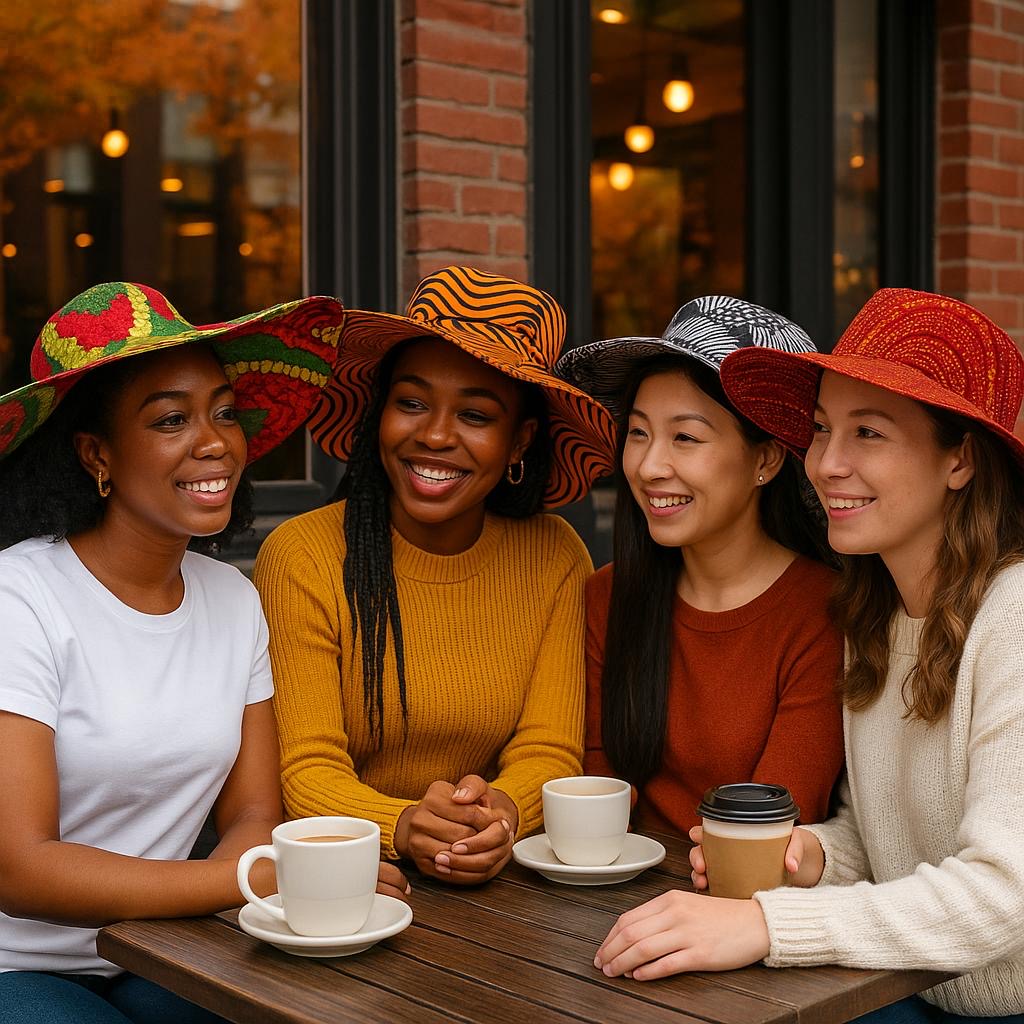 Ankara Cotton Wide Brim Hat – 100% African Print Fabric – Stylish Women’s Summer, Beach & Cultural Hat