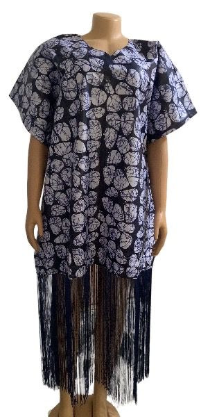 Kampala long dress with fringes
