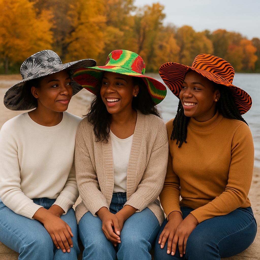 Ankara Cotton Wide Brim Hat – 100% African Print Fabric – Stylish Women’s Summer, Beach & Cultural Hat