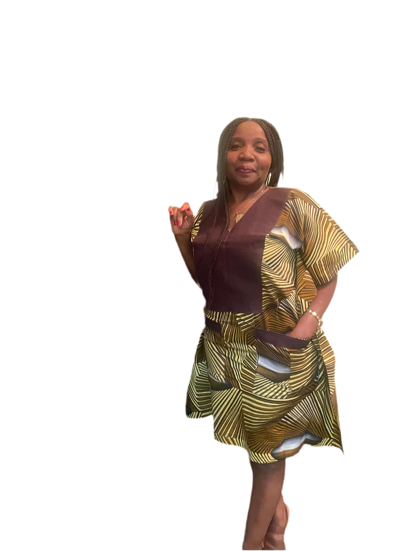 Ankara gown with Aso Ofi Pattern