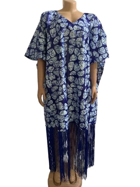 Kampala long dress with fringes