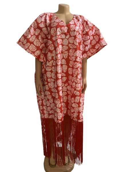 Kampala long dress with fringes
