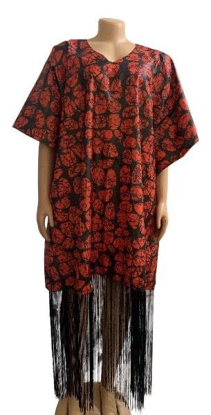 Kampala long dress with fringes