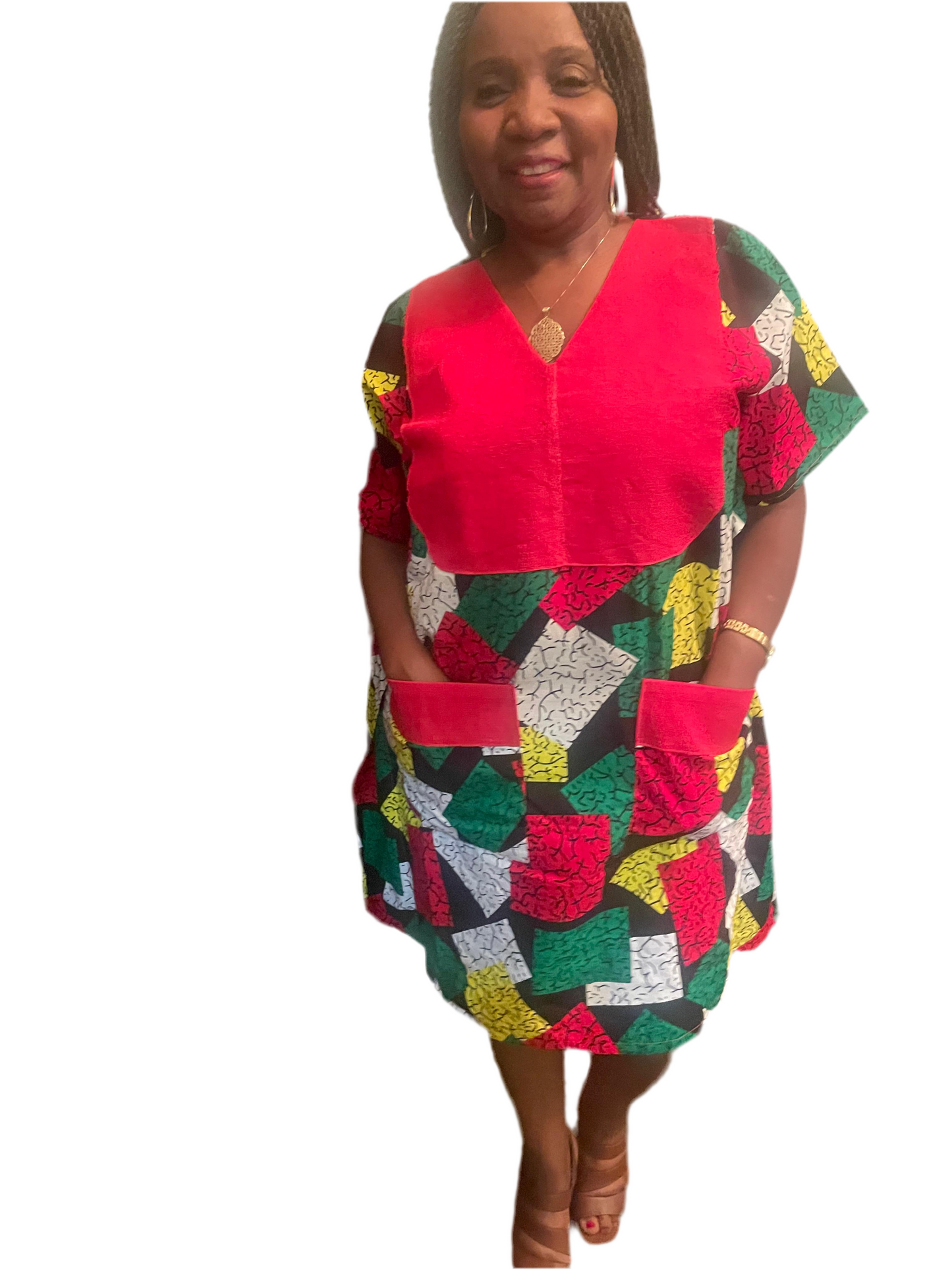 Ankara gown with Aso Ofi Pattern