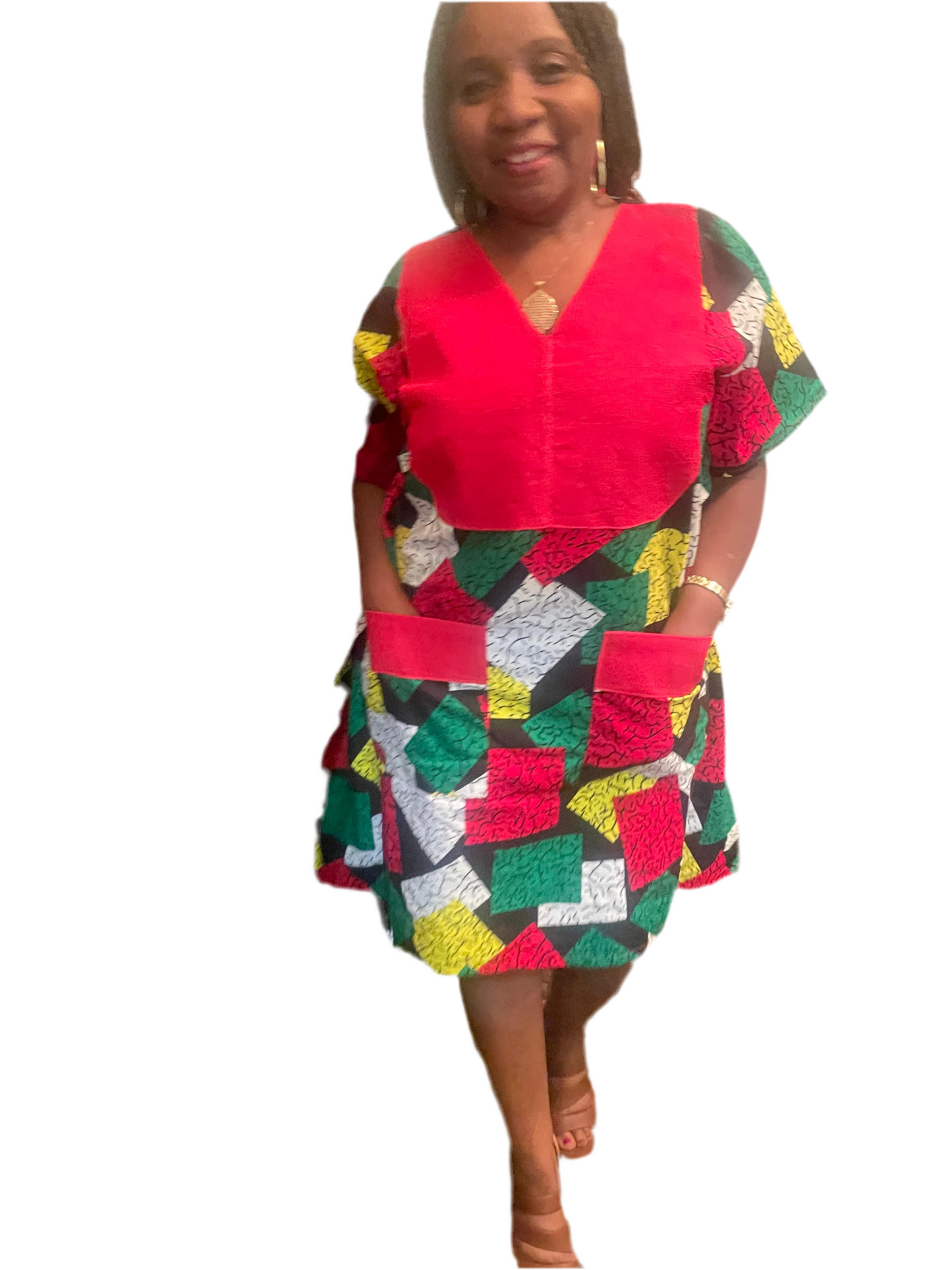 Ankara gown with Aso Ofi Pattern