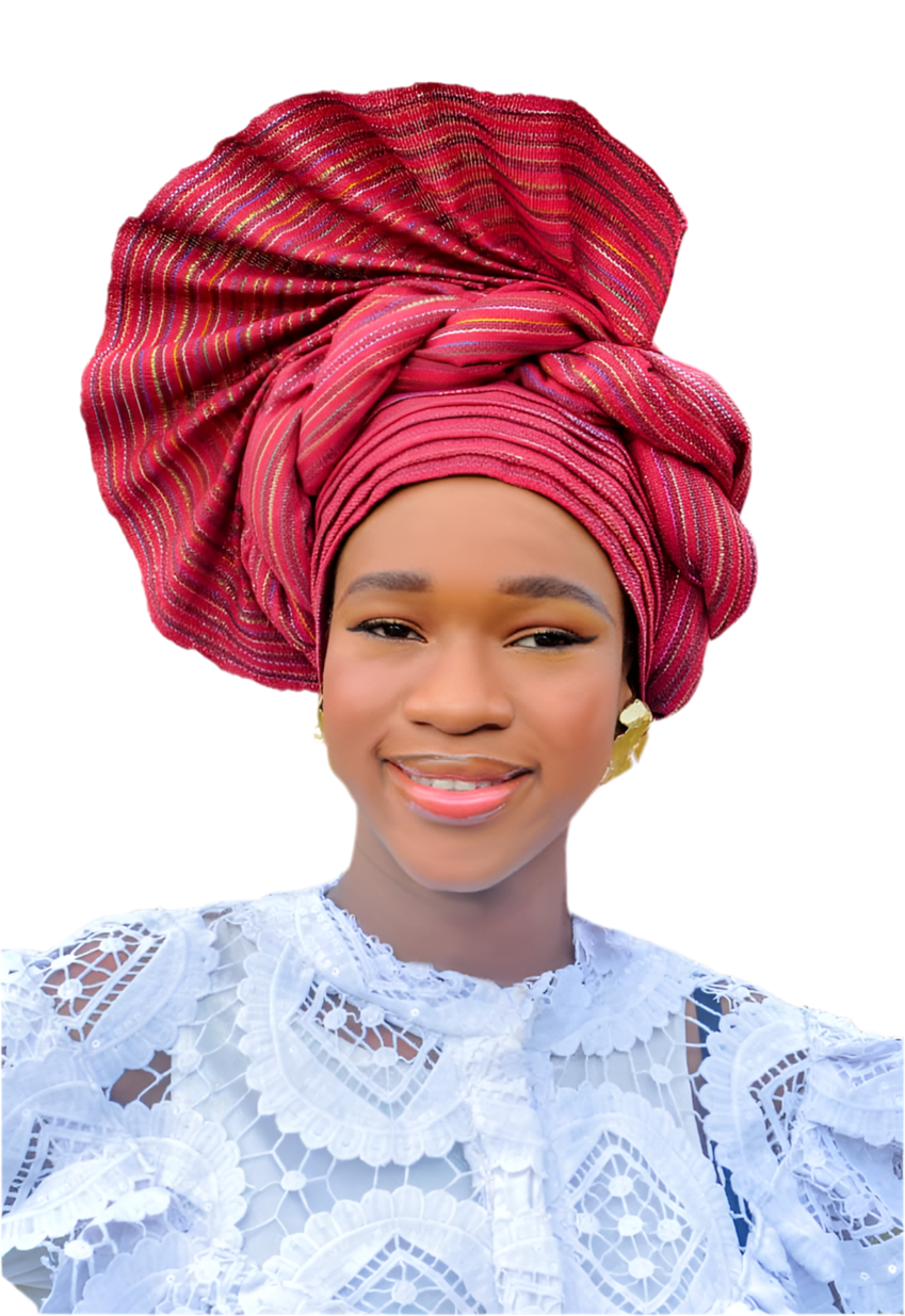 Side Fan with Twist Auto Gele - Pre-Tied Nigerian Headwrap for Women | Ready to Wear African Head Tie for Weddings, Parties & Cultural Events