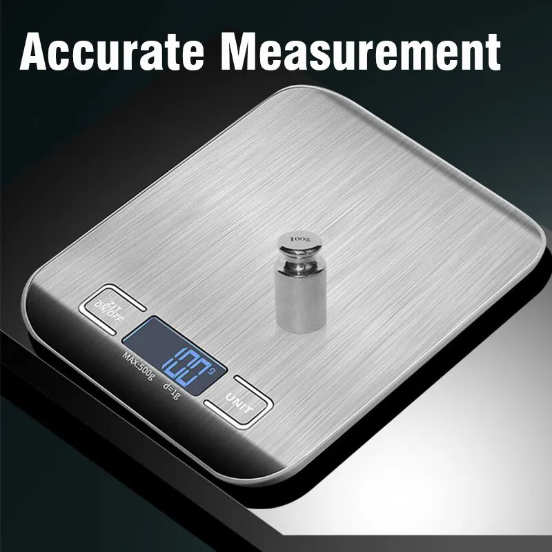 Rechargeable Stainless Steel Household Kitchen Scale