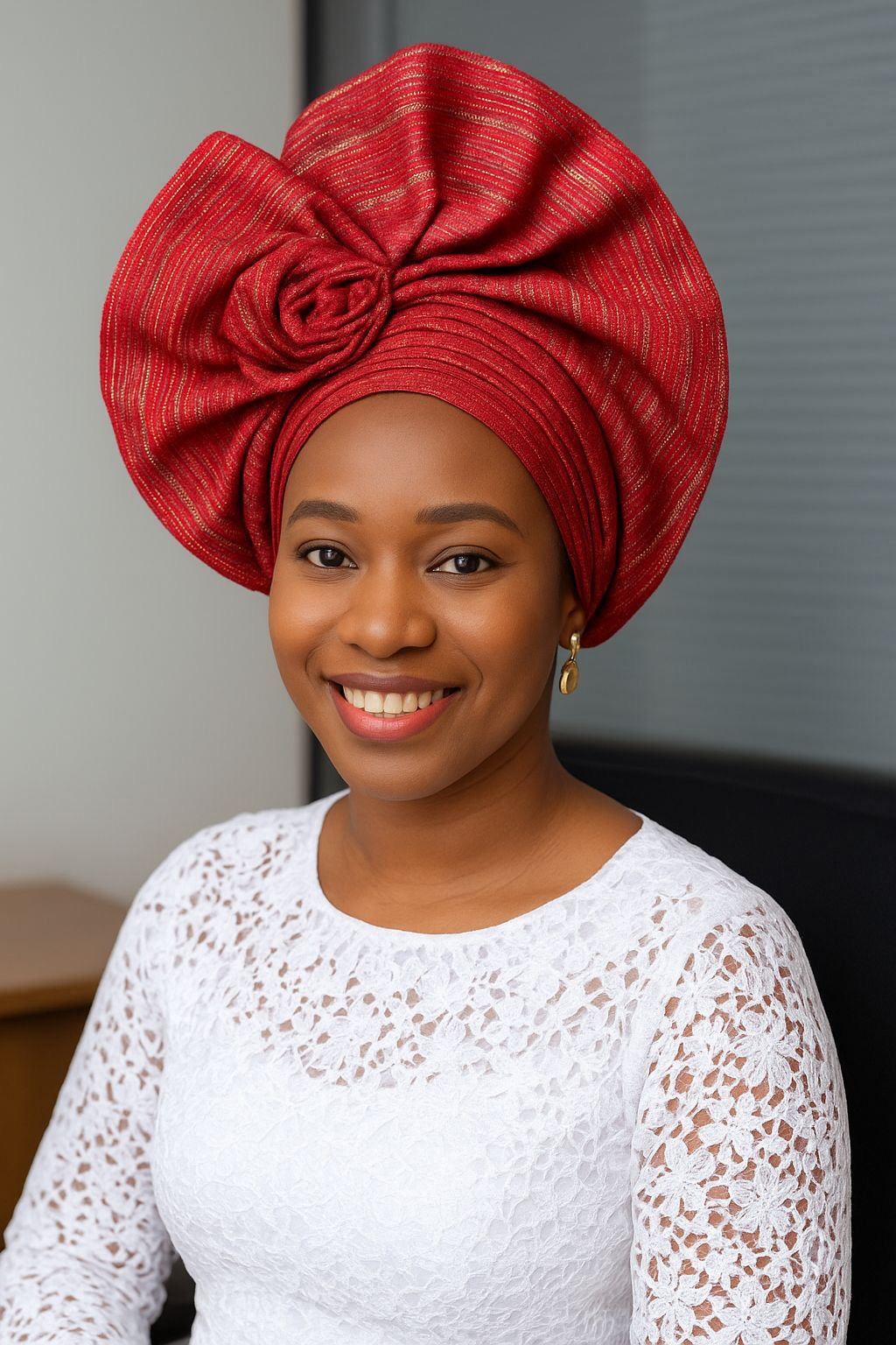 Auto Gele - Pre-Tied Nigerian Headwrap for Women | Ready to Wear AdjustableAfrican Head Tie for Weddings, Daily wear, Parties & Other Events