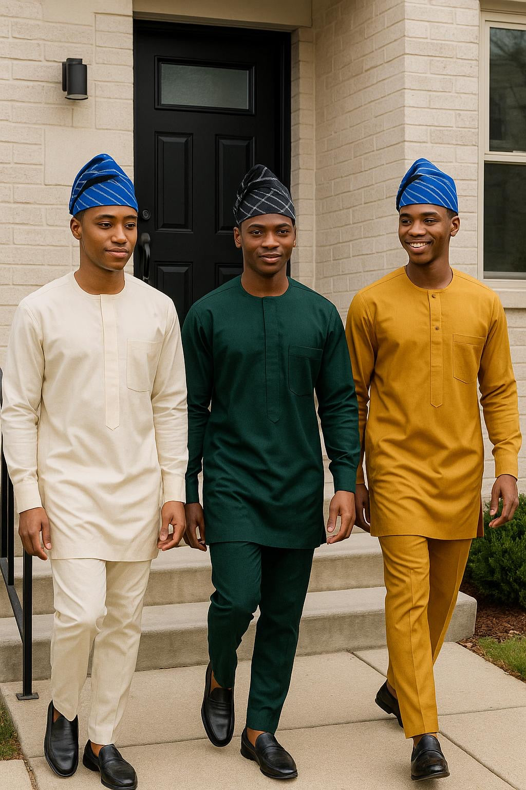 Embroidery Fila Cap – Stylish African Aso Oke Men’s Hat – Nigerian Yoruba Headwear for Weddings, Parties & Everyday Fashion.
