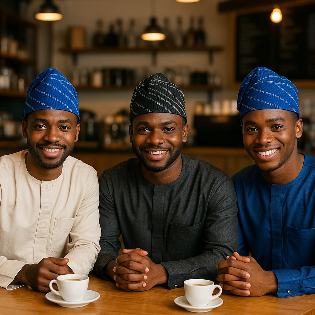 Embroidery Fila Cap – Stylish African Aso Oke Men’s Hat – Nigerian Yoruba Headwear for Weddings, Parties & Everyday Fashion.