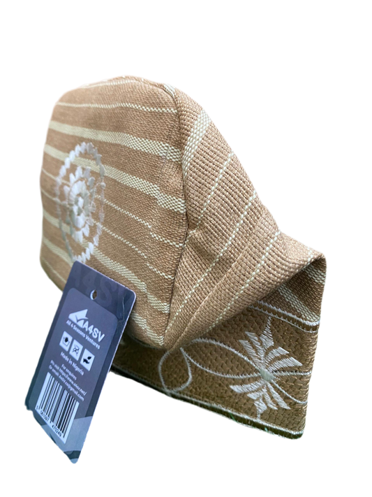 Aso ofi Nigeria Traditional Fila with simple embroidery and class
