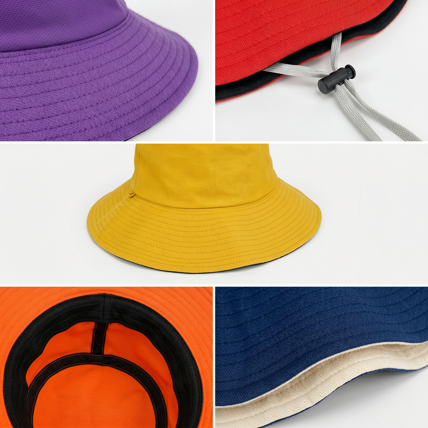 Oversized Reversible Bucket Hat With String