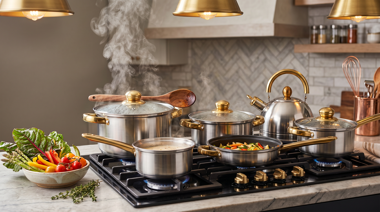 6PCS Multifunctional Set304 Stainless Steel Cookware Kitchenware Set