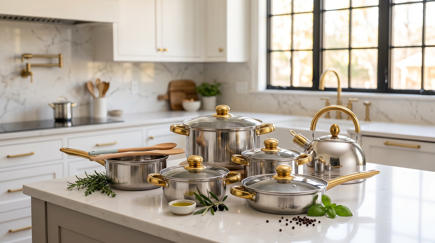 6PCS Multifunctional Set304 Stainless Steel Cookware Kitchenware Set