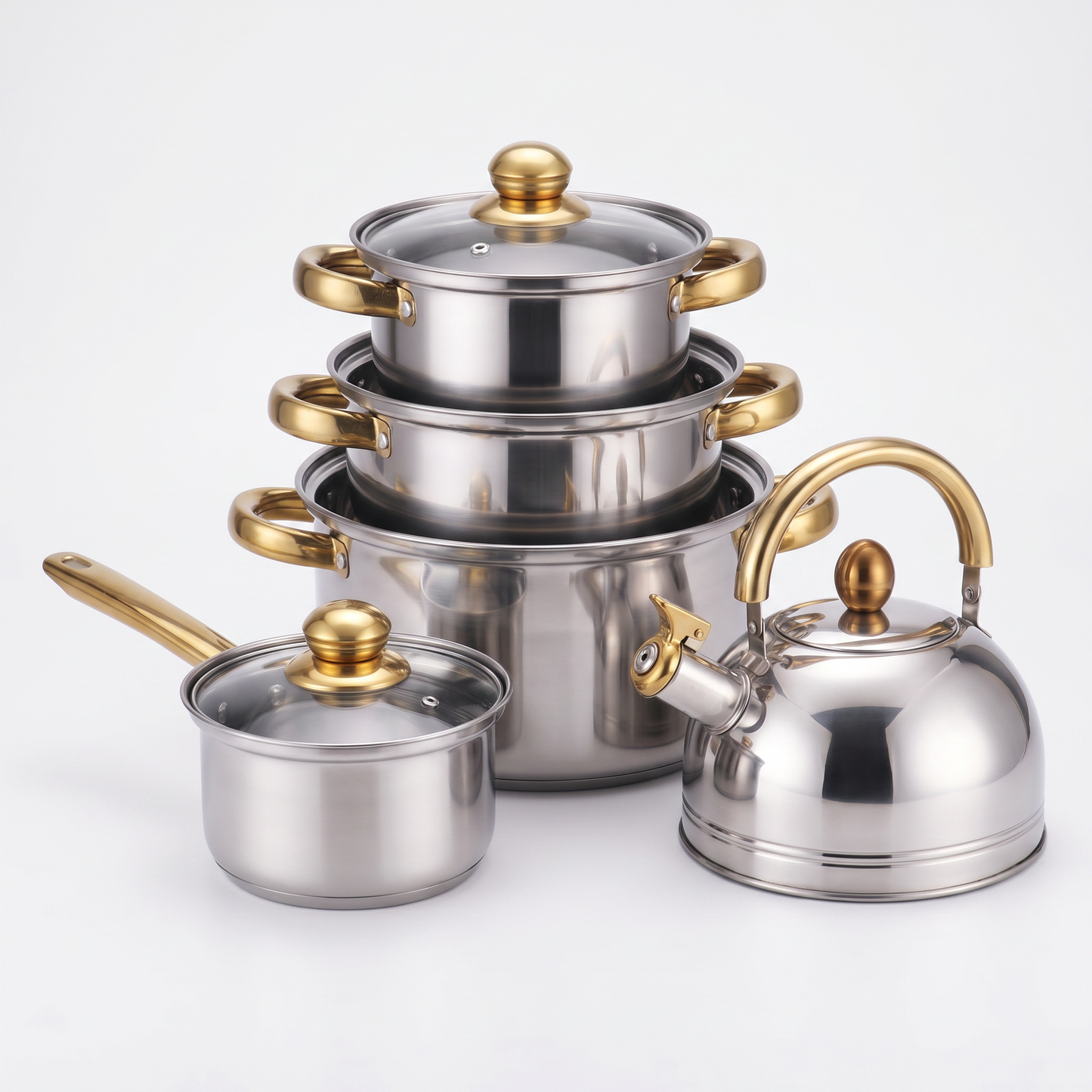 6PCS Multifunctional Set304 Stainless Steel Cookware Kitchenware Set