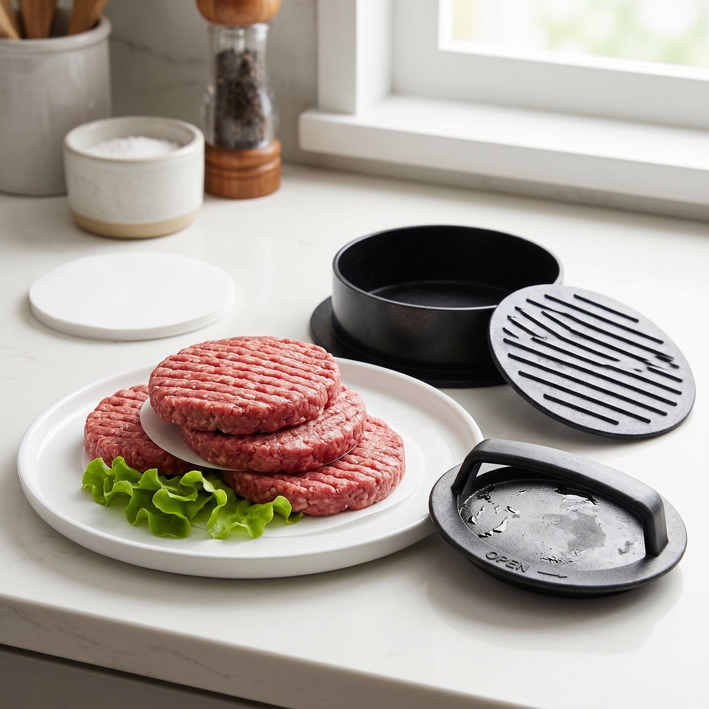 BBQ Hamburger Patty Press Kitchen Mold Tool