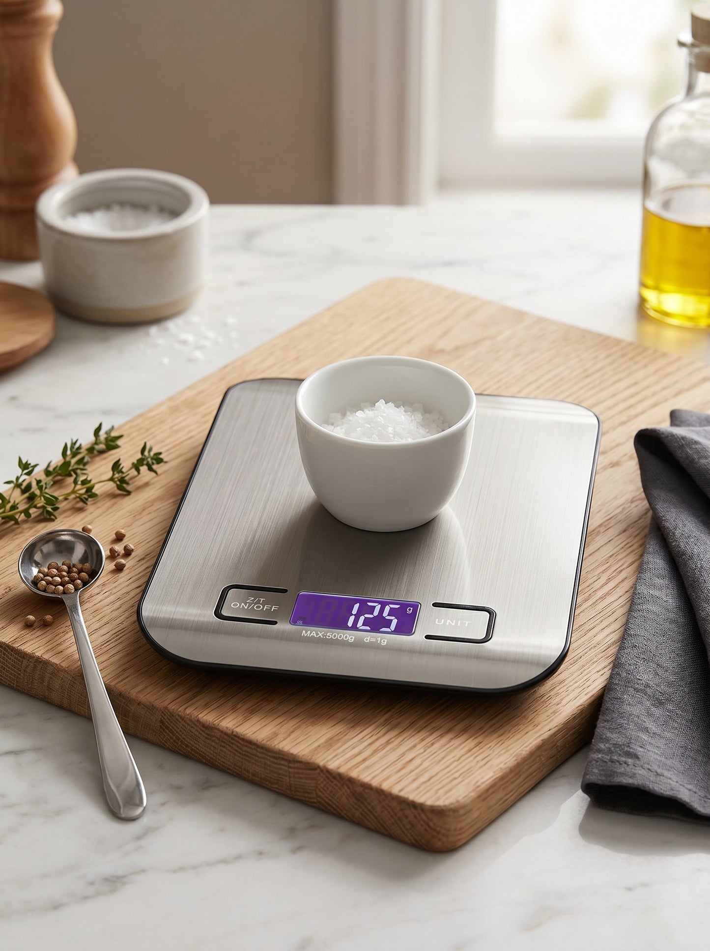 Rechargeable Stainless Steel Household Kitchen Scale