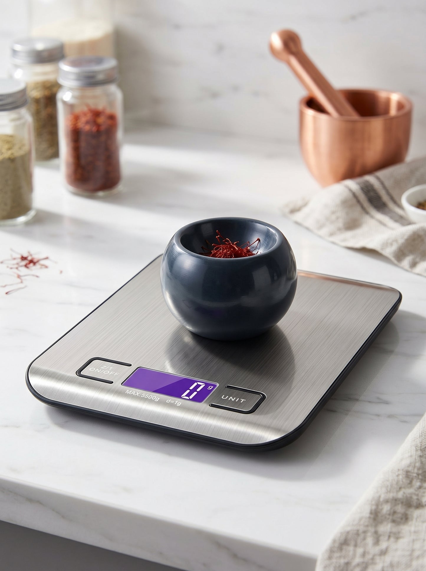 Rechargeable Stainless Steel Household Kitchen Scale