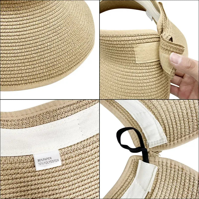 Adjustable Summer Foldable Straw Hat